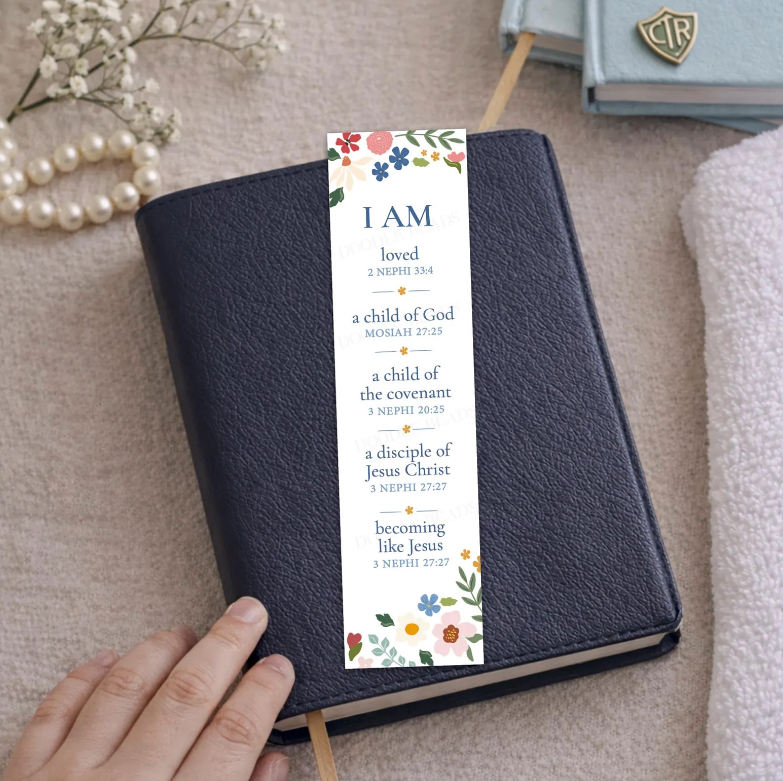 I Am Becoming Like Jesus Baptism Bookmark, , large
