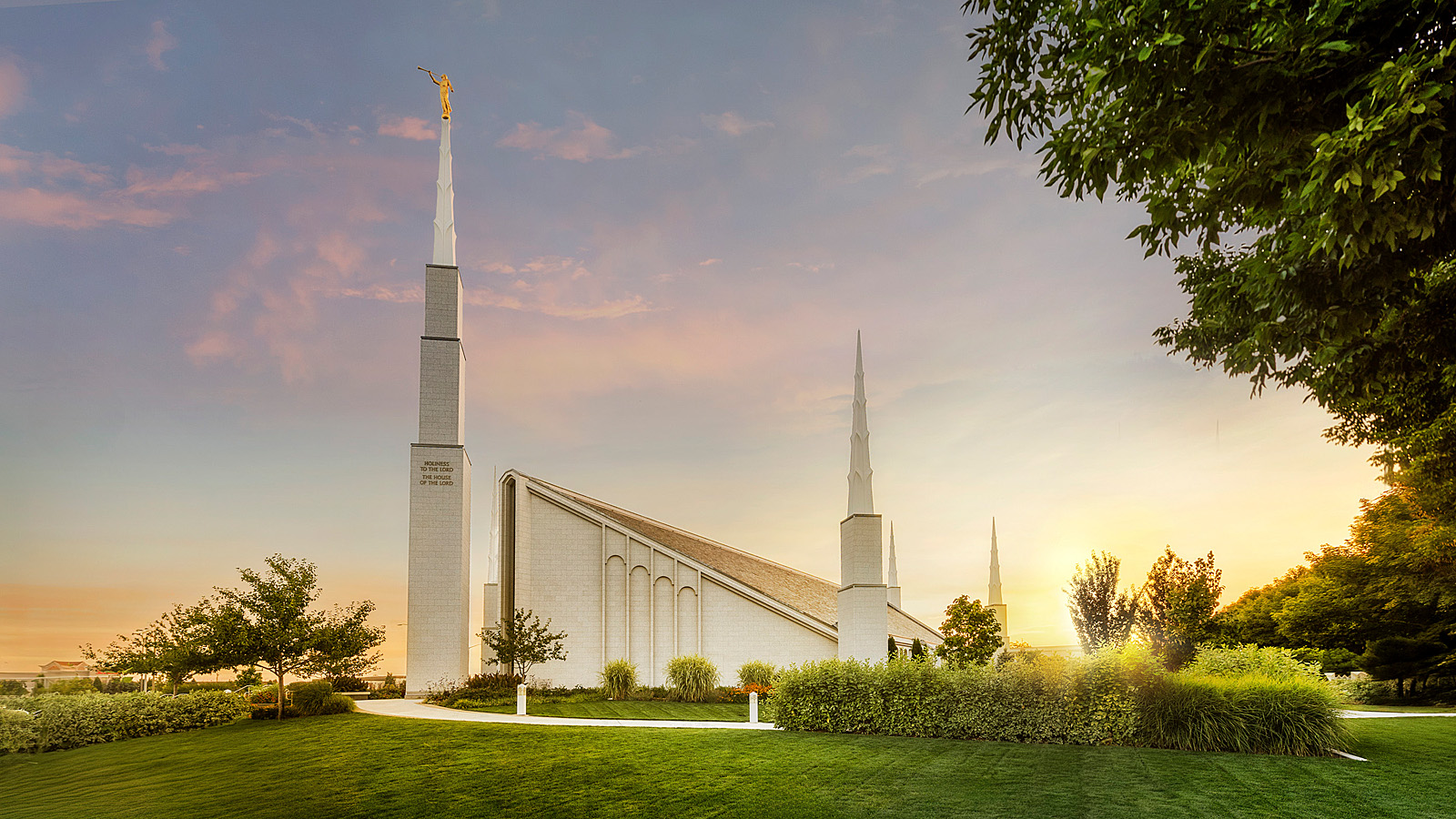 Boise Idaho Temple - Fire of the Covenant Series (25x43 Framed Canvas Print), , large