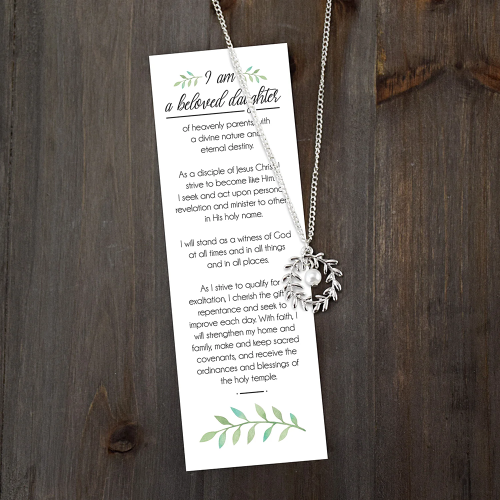 Young Women Theme Bookmark with Necklace, , large
