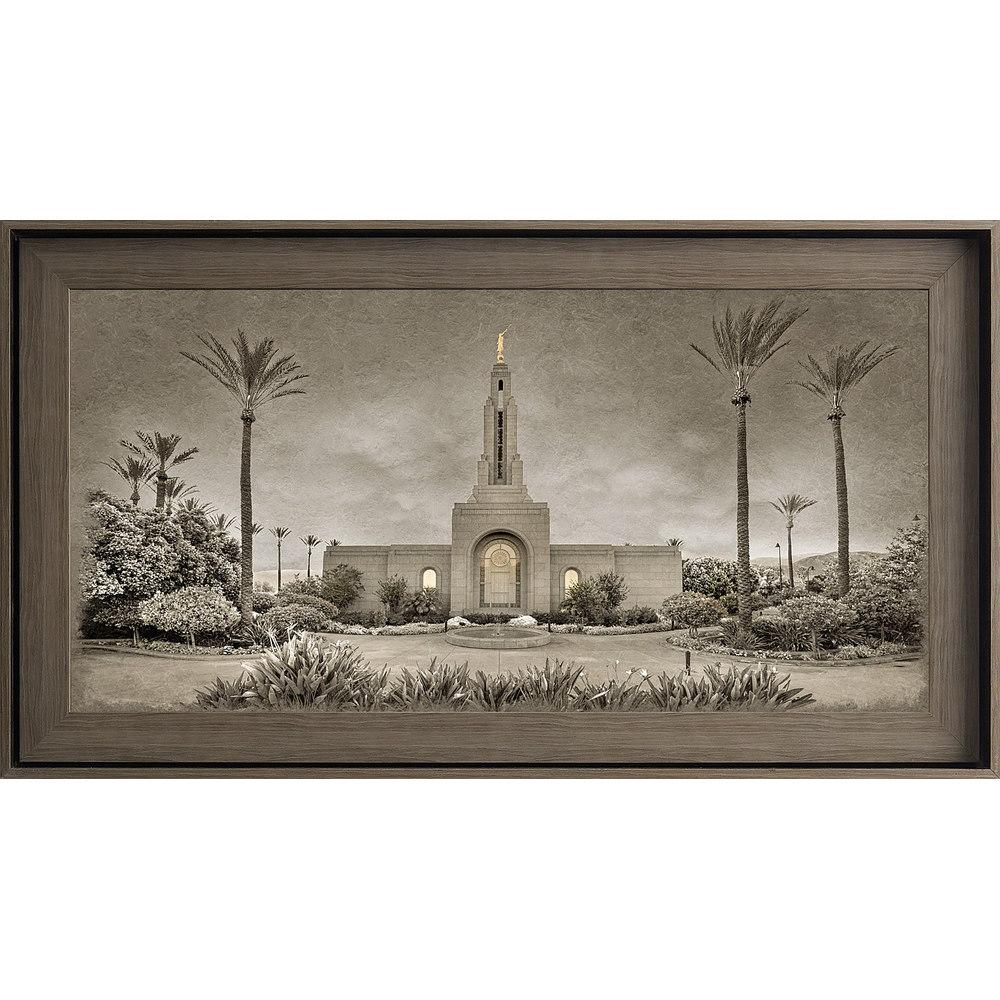 Redlands Washington Temple, Gray Wood (22x39 Textured Paper), , large image number 0