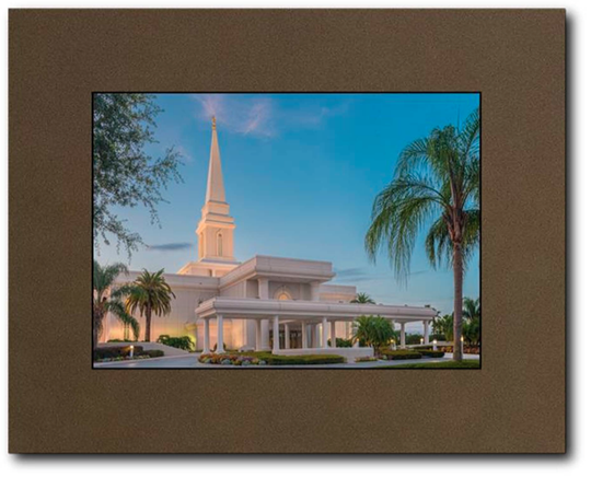 Orlando Florida Temple Matted Print