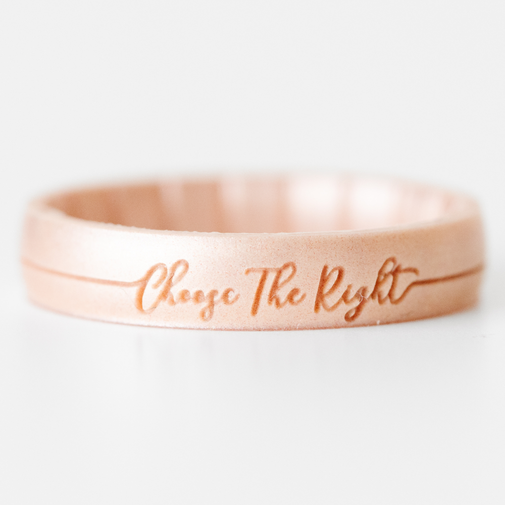 Silicone Thin Rose Gold CTR Ring, , large