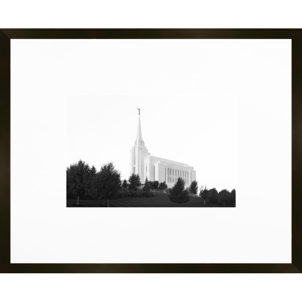 Rexburg Idaho Temple, Place of Peace (21x17 Framed Paper Print)