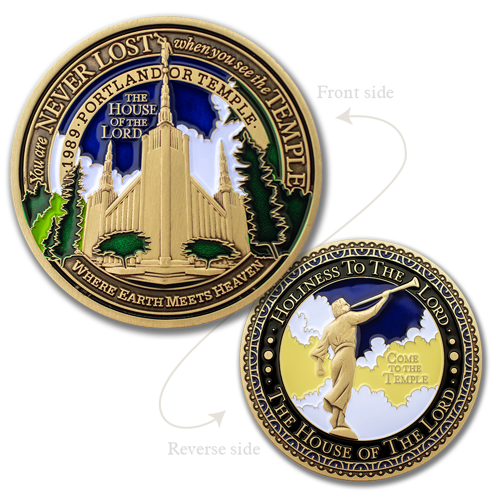 Portland Oregon Temple Medallion Coin, , large image number 3