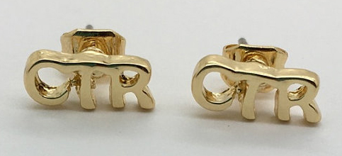 Gold and Silver CTR Earrings, , large image number 2