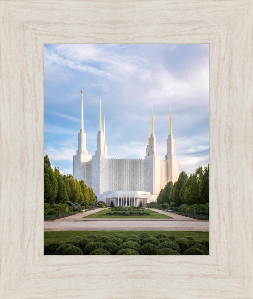 Washington, D.C. Temple, Blue Sky (15x13 Ivory Framed Paper Print)