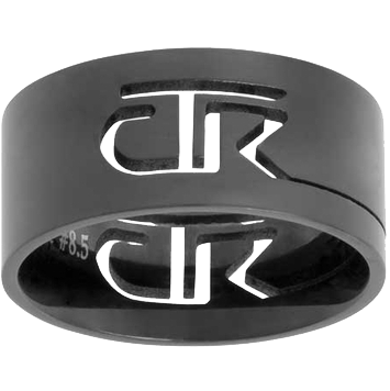 Black Cut-Out Stainless Steel CTR Ring