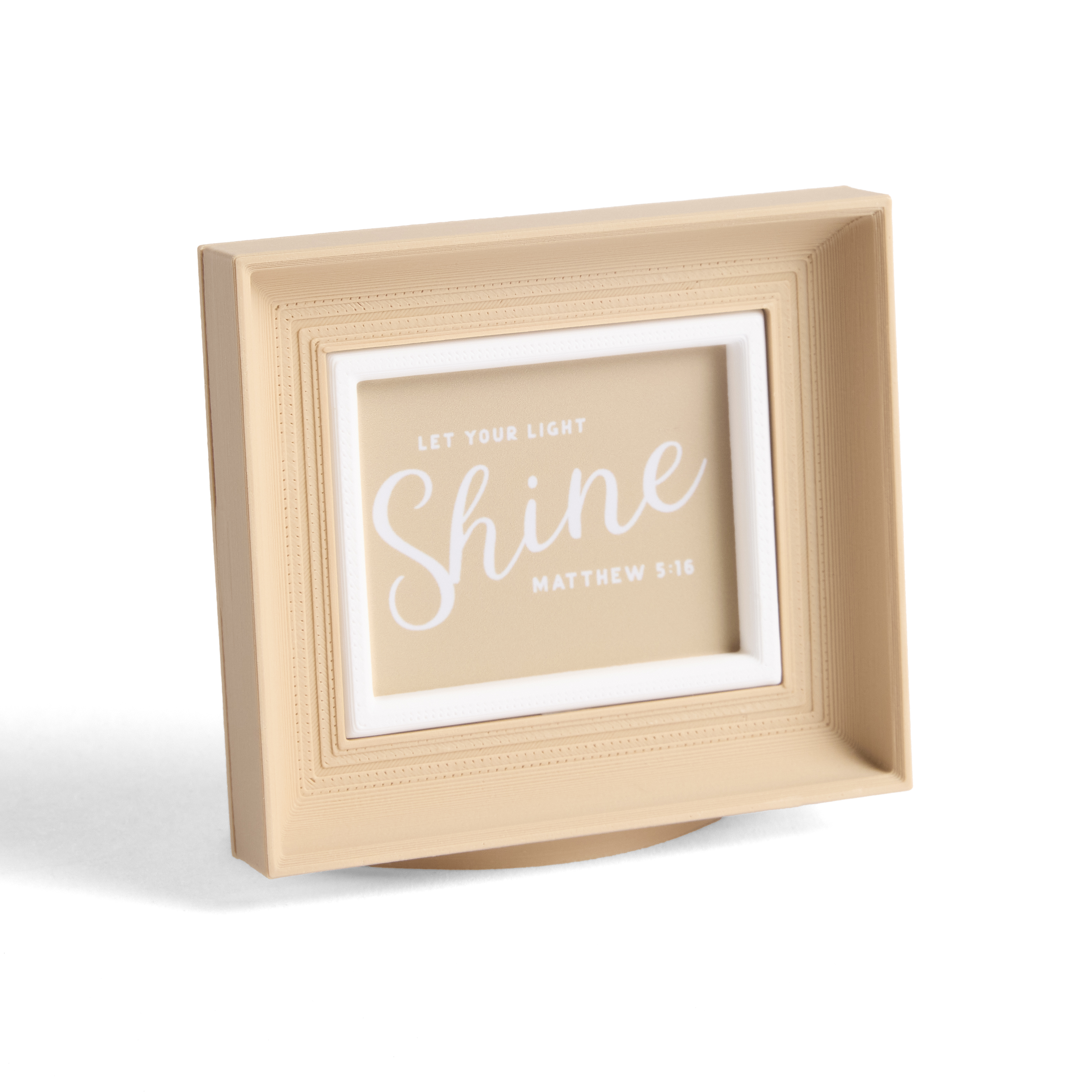 Let Your Light Shine, Small and Simple (2.75x3 Beige Framed Art)