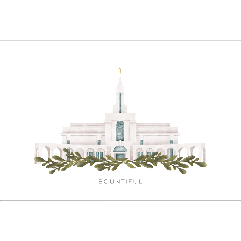 Bountiful Utah Temple (28x34 Framed Paper Print)