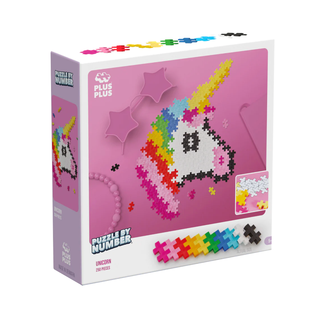Plus Plus Puzzle by Number Unicorn, , large image number 0
