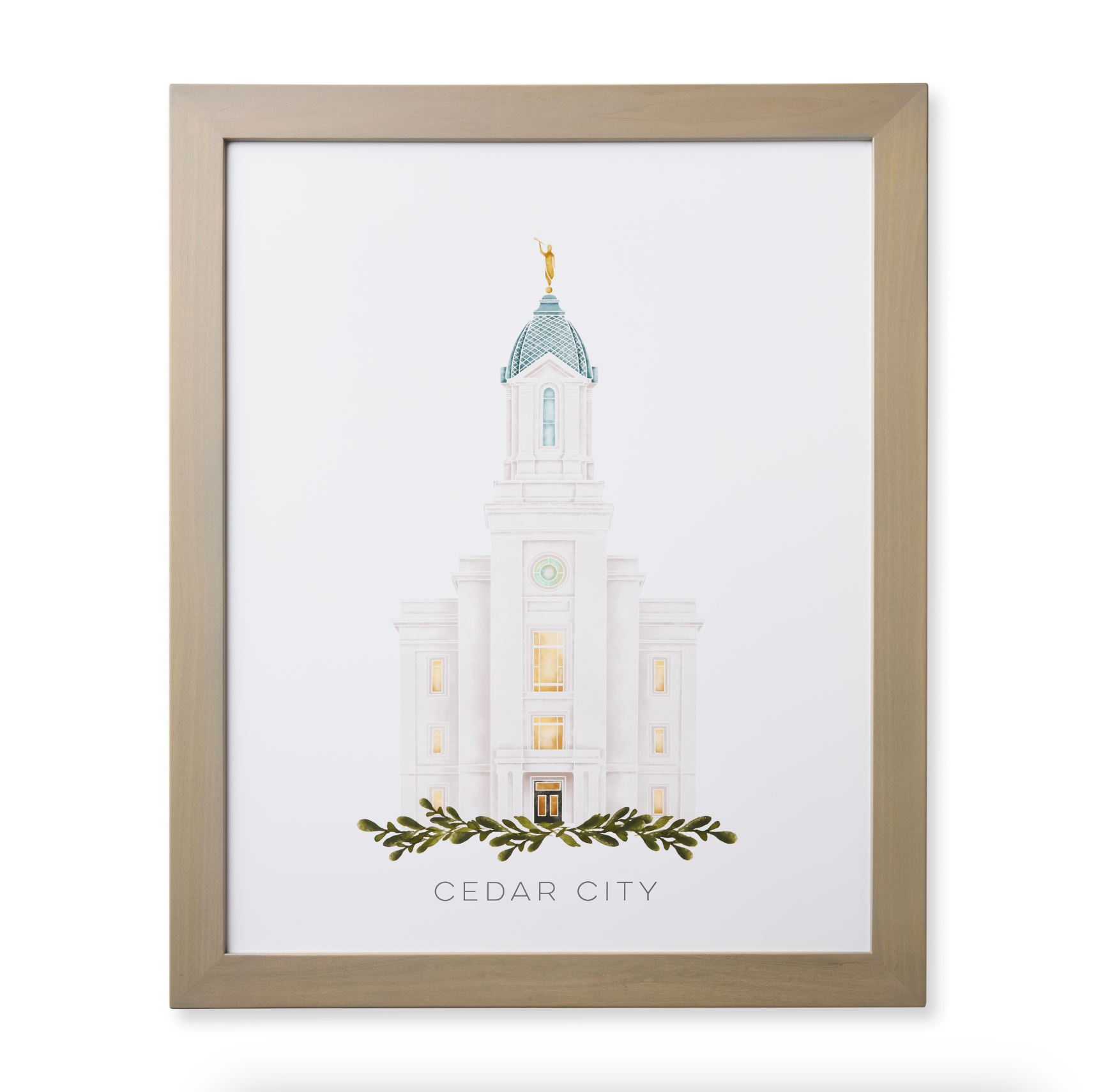 Cedar City Utah Temple (28x34 Framed Paper Print)