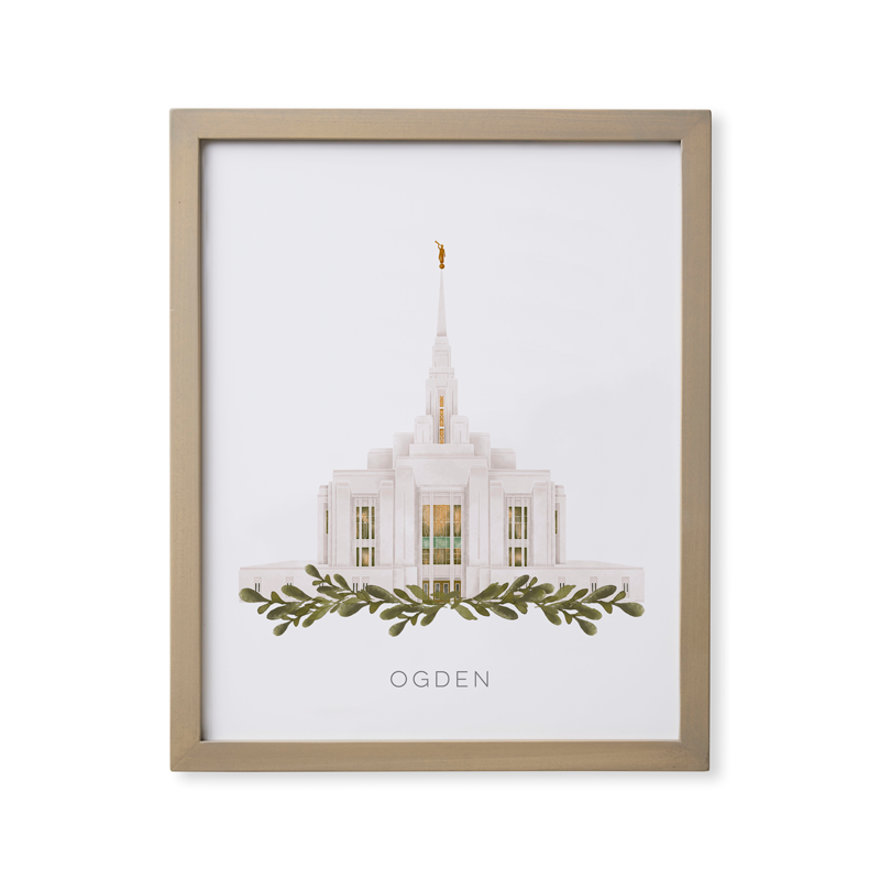 Ogden Utah Temple (18x22 Framed Paper Print)