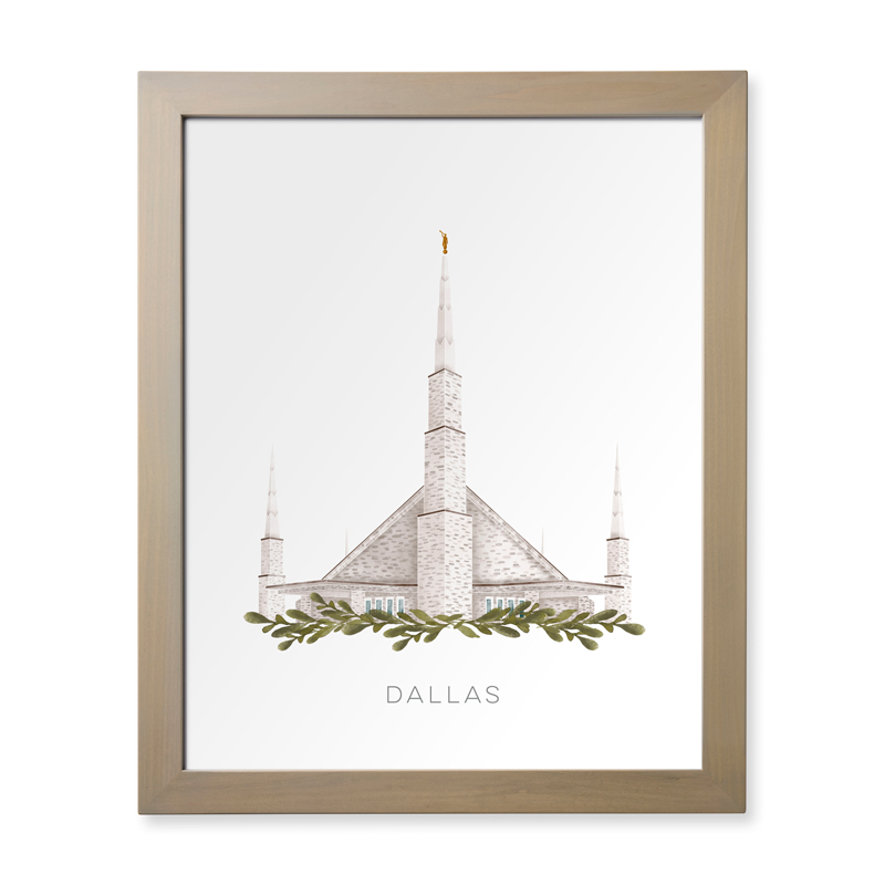 Dallas Texas Temple (28x34 Framed Paper Print)