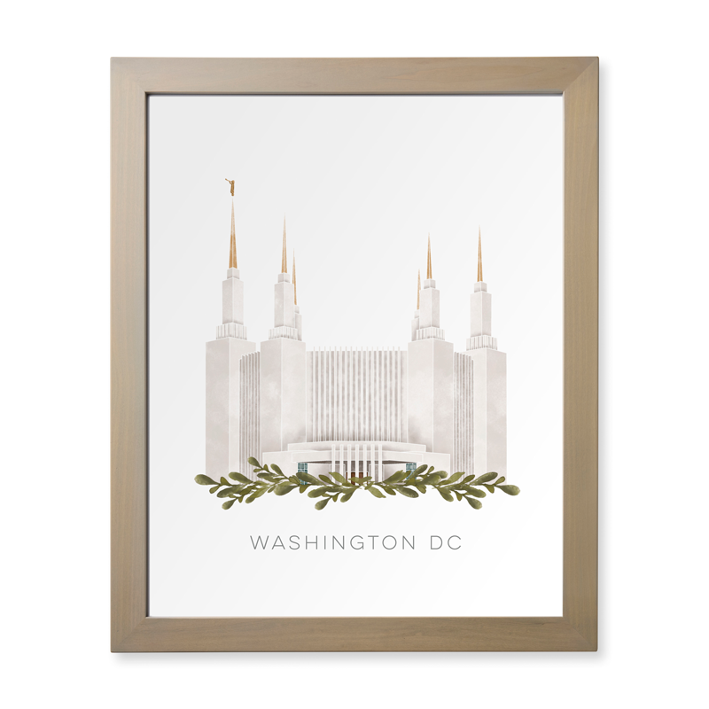 Washington DC Temple (28x34 Framed Paper Print)