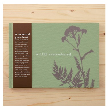 A Life Remembered Funeral Guest Book