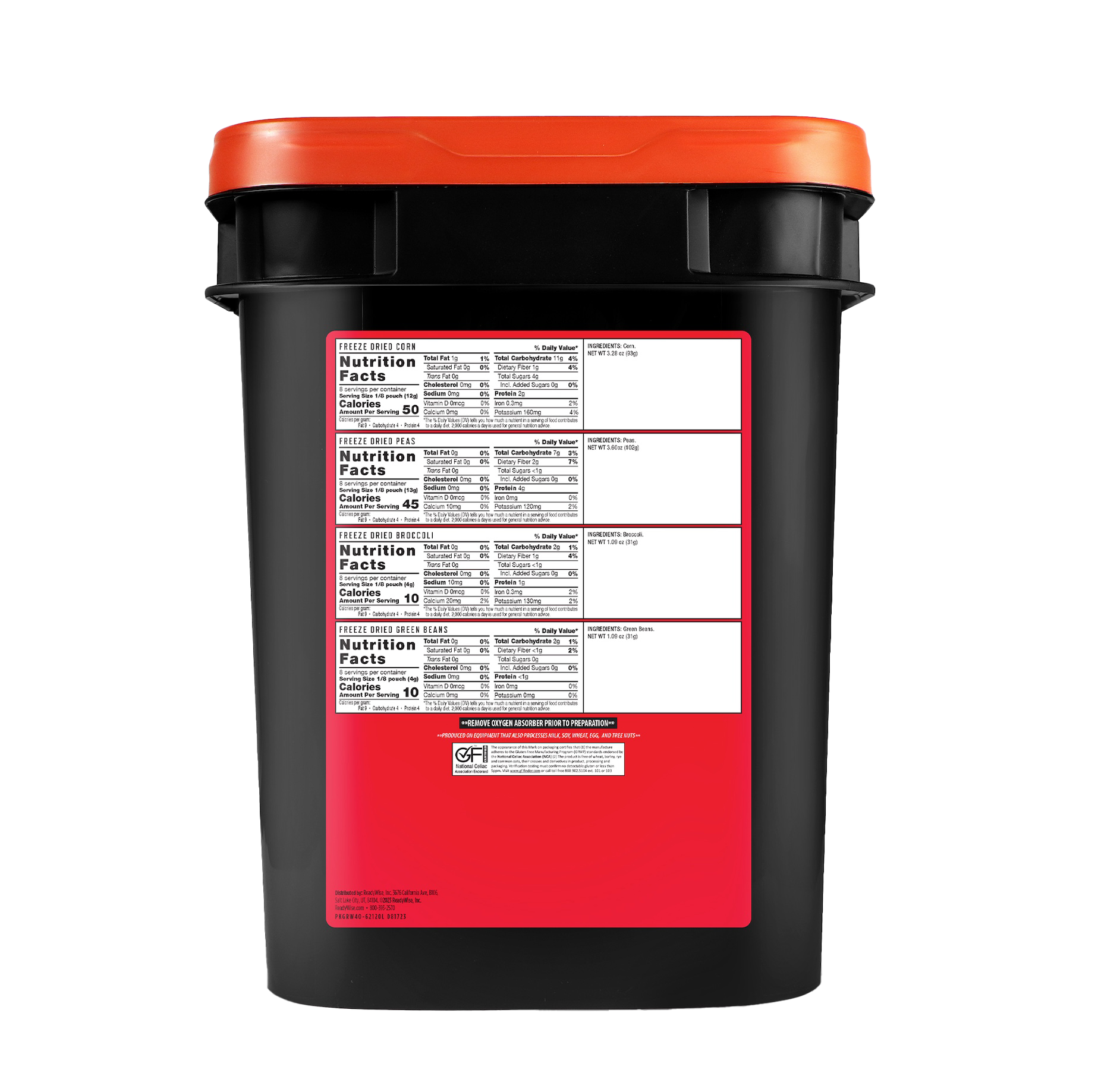 120 Serving Freeze Dried Vegetable Bucket, , large image number 5