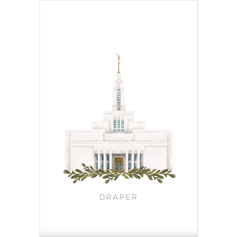 Draper Utah Temple (28x34 Framed Paper Print), , large image number 2