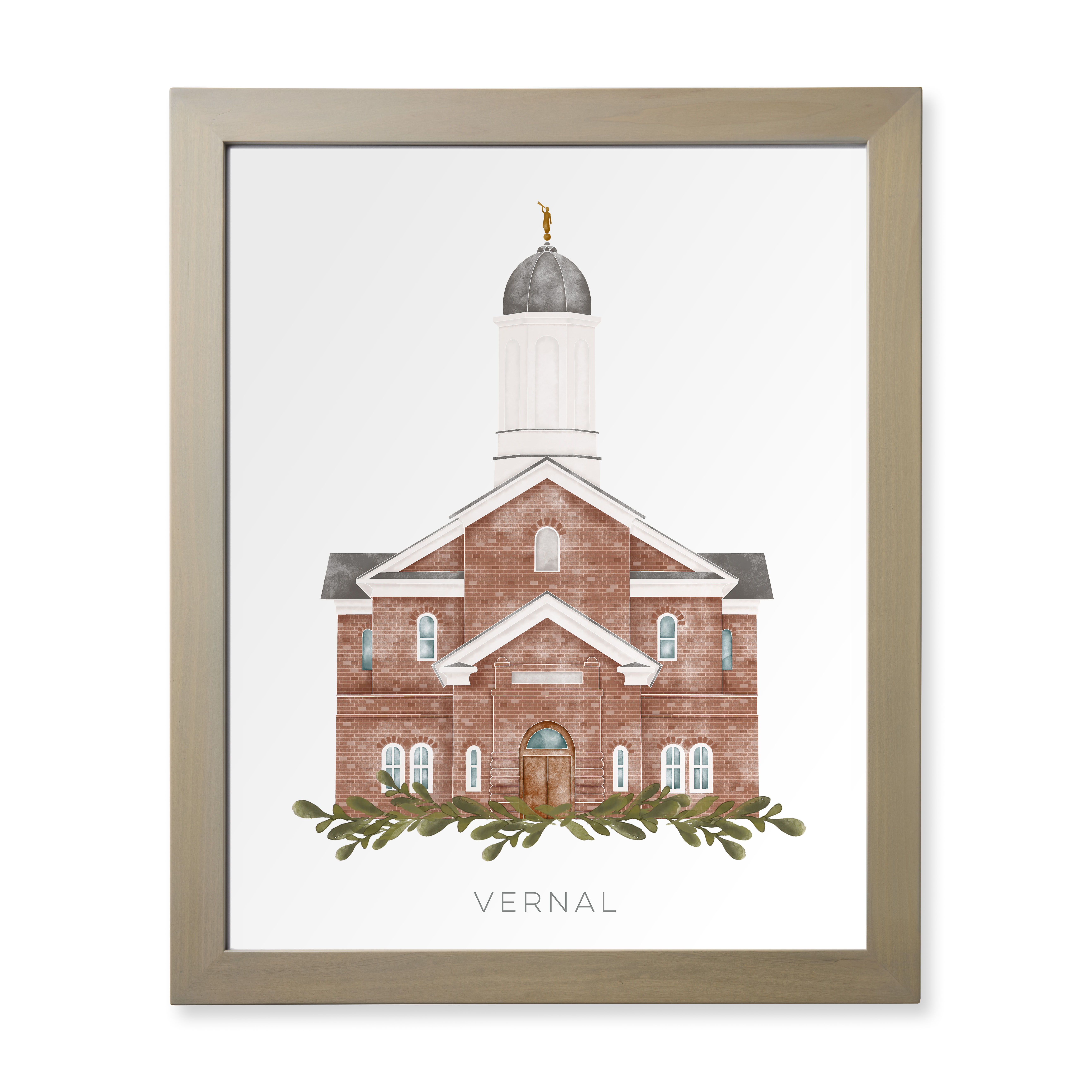 Vernal Utah Temple (28x34 Framed Paper Print)