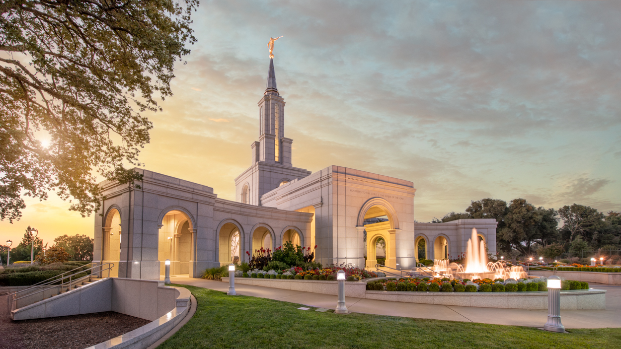Sacramento California Temple - Fire of the Covenant Series (25x43 Framed Canvas Print), , large image number 2