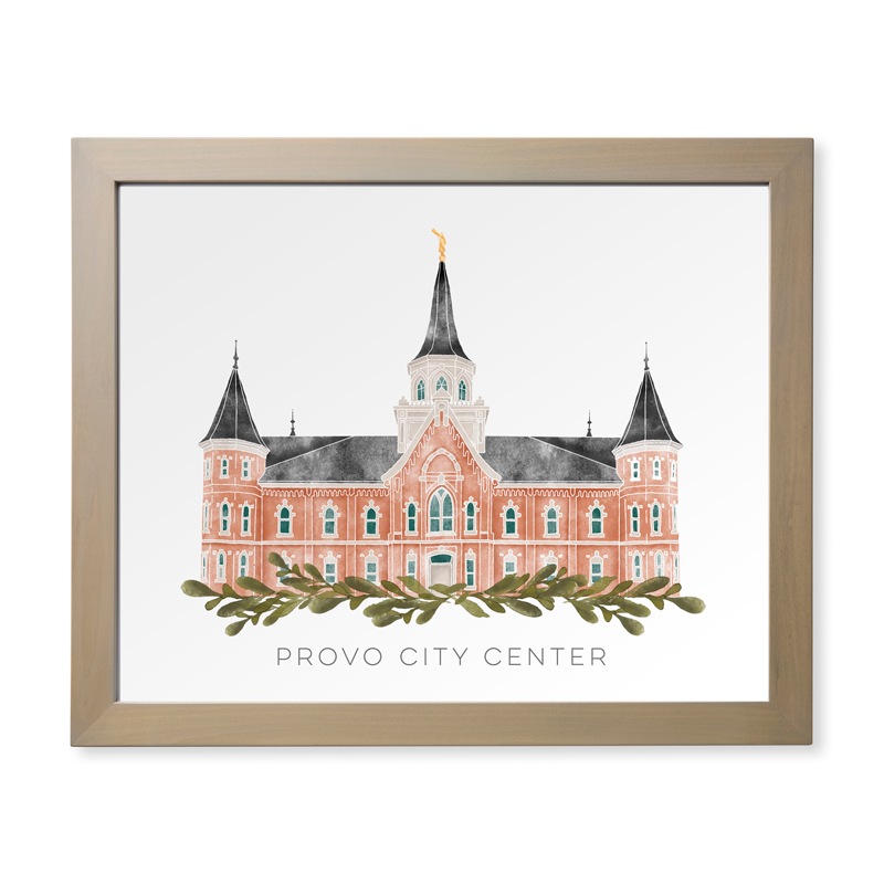 Provo City Center Utah Temple (28x34 Framed Paper Print)