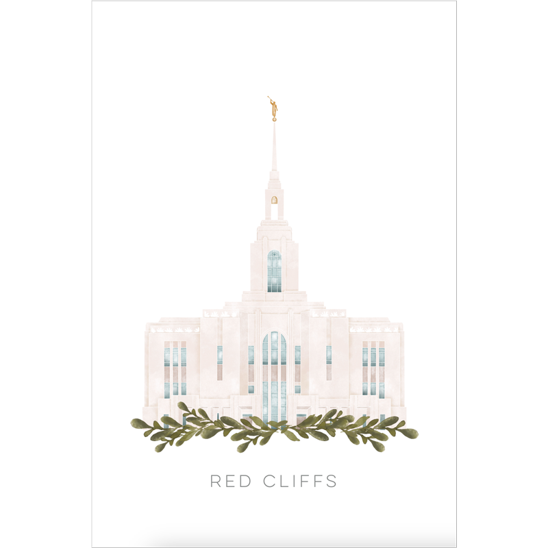 Red Cliffs Utah Temple (28x34 Framed Paper Print), , large image number 2