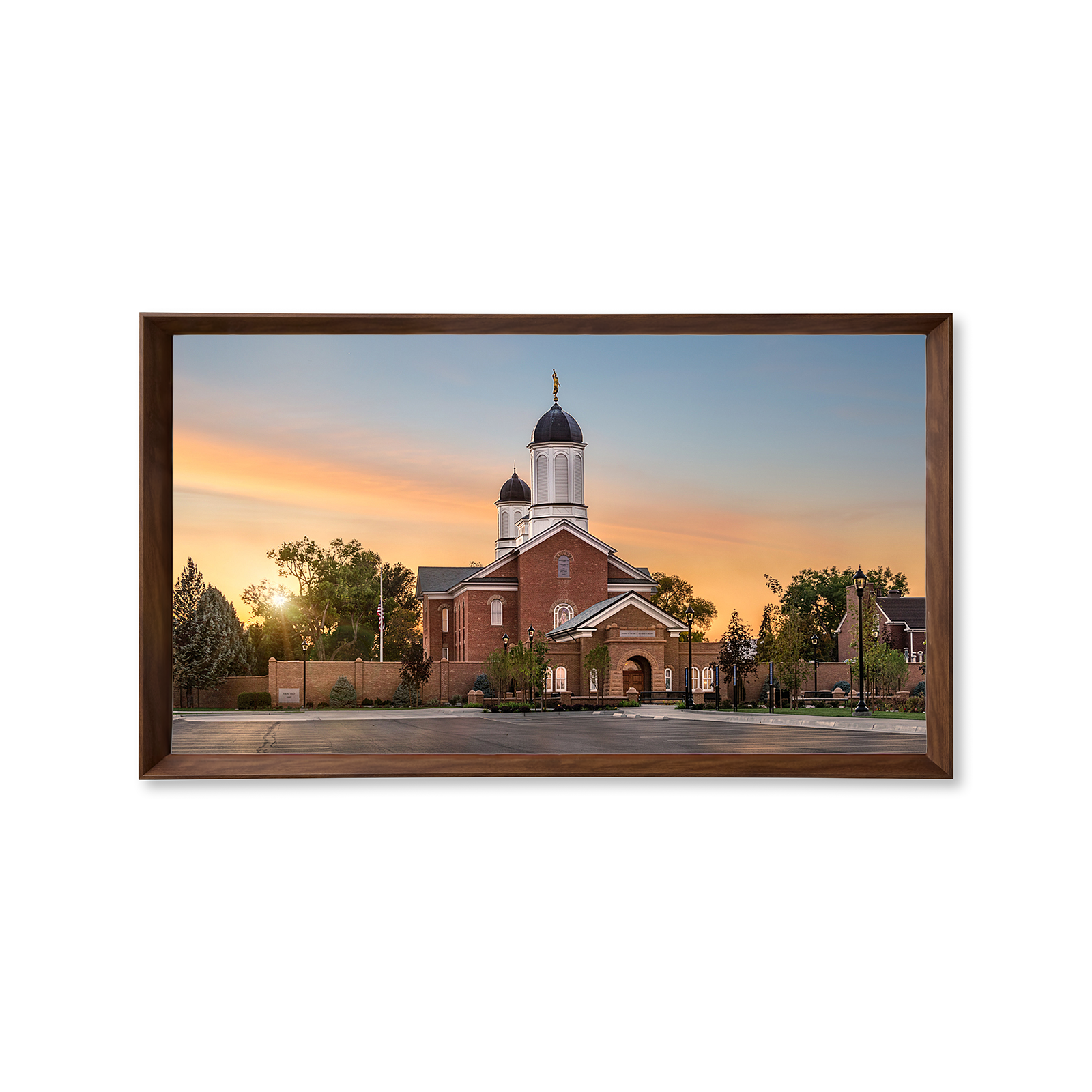 Vernal Utah Temple - Fire of the Covenant Series (25x43 Framed Canvas Print)