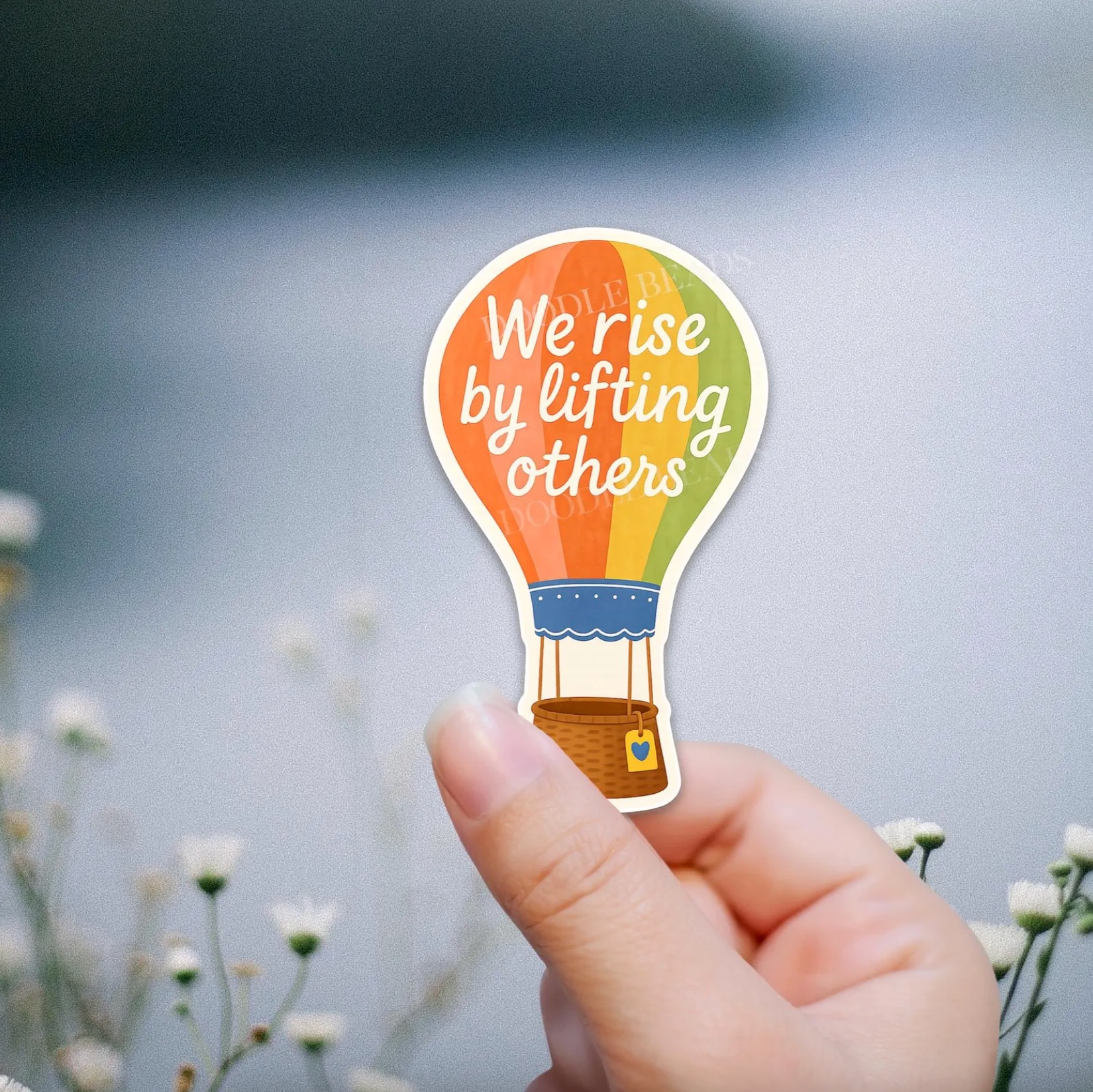 We Rise By Lifting Others Sticker, , large