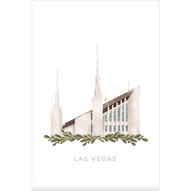 Las Vegas Nevada Temple (28x34 Framed Paper Print)