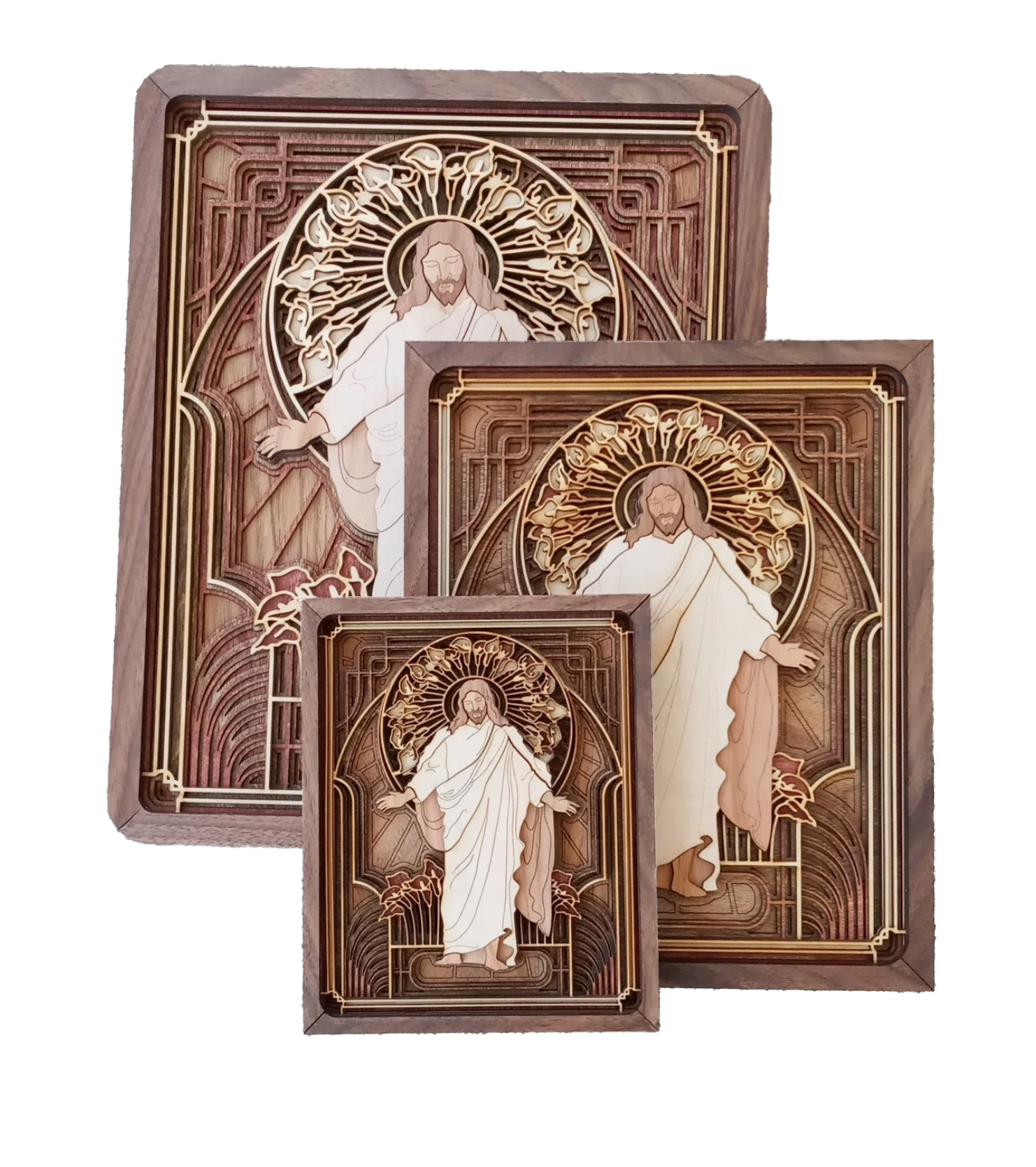 Christ: Consider the Lilies Layered Wood Plaque
