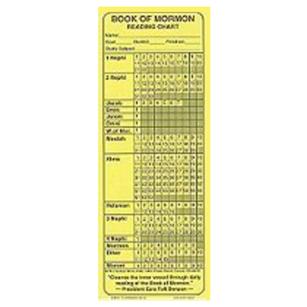 Book of Mormon Reading Chart Bookmark