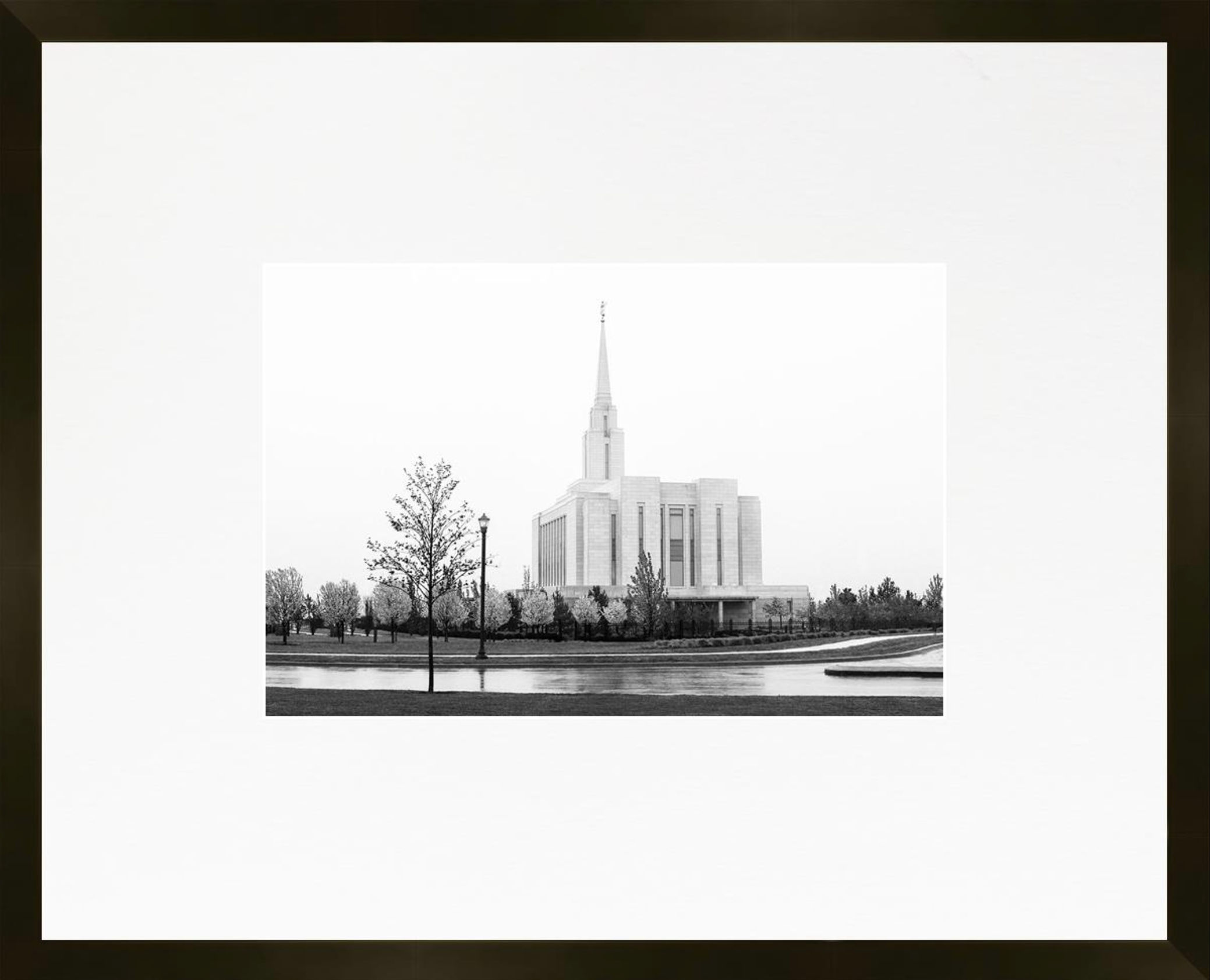 Oquirrh Mountain Utah Temple, Place of Peace (21x17 Framed Paper Print)