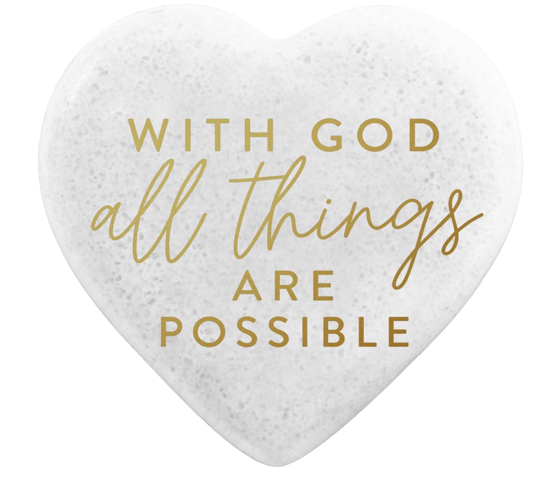 With God All Things Heart Stone, , large