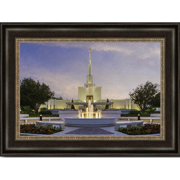 Denver Temple (23x30 Framed Giclee Canvas)