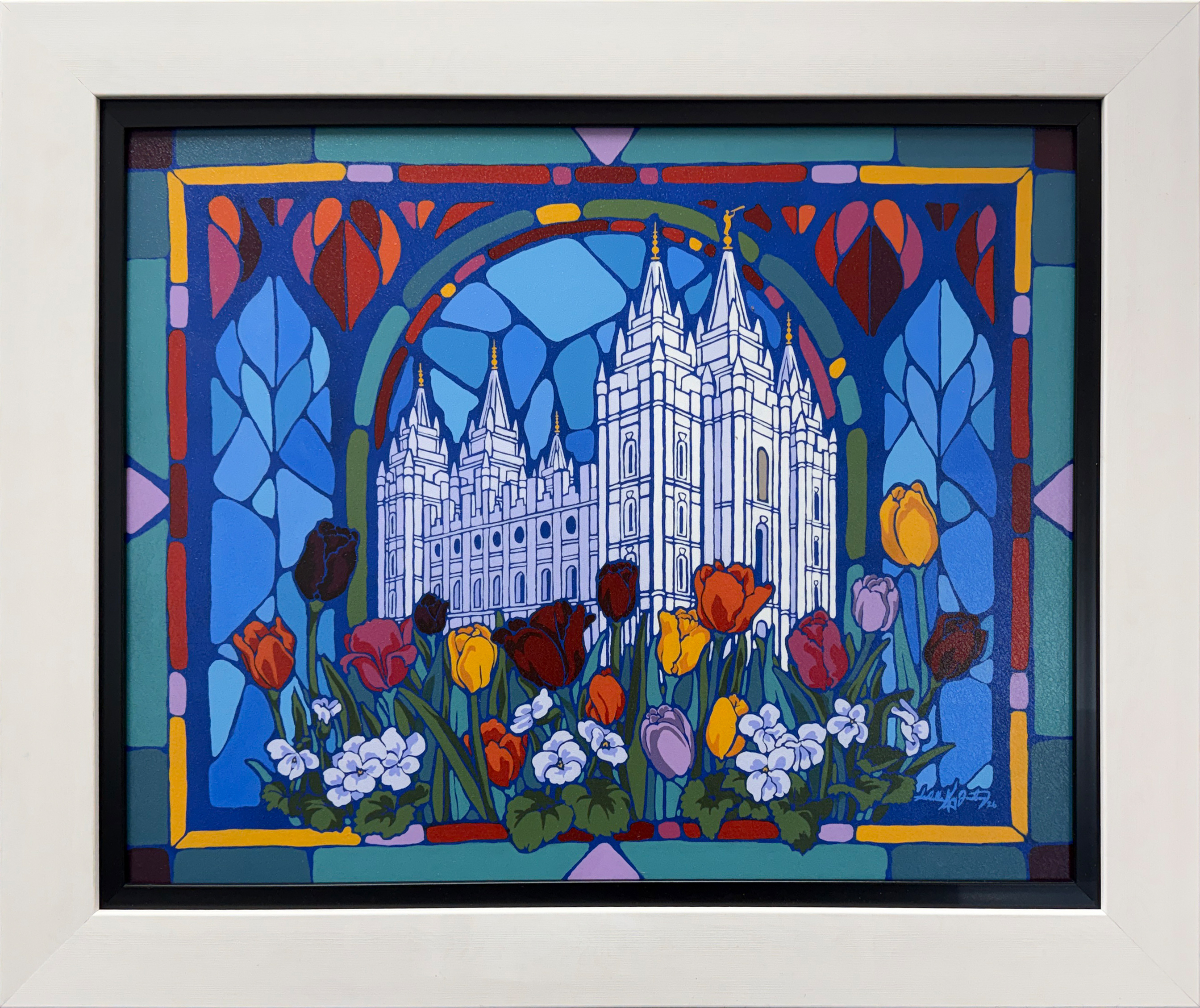 Salt Lake Utah Temple - The Beauty of Holiness (21x25 Framed Paper Print)