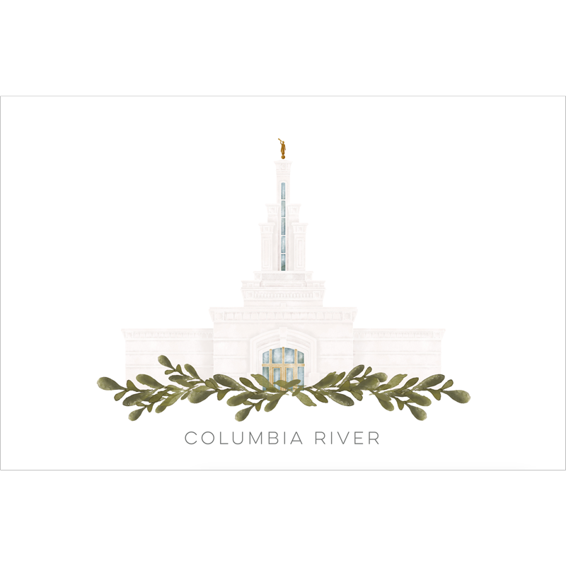 Columbia River Washington Temple (18x22 Framed Paper Print), , large image number 2