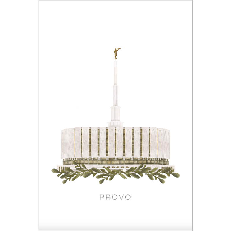 Provo Utah Temple (18x22 Framed Paper Print)