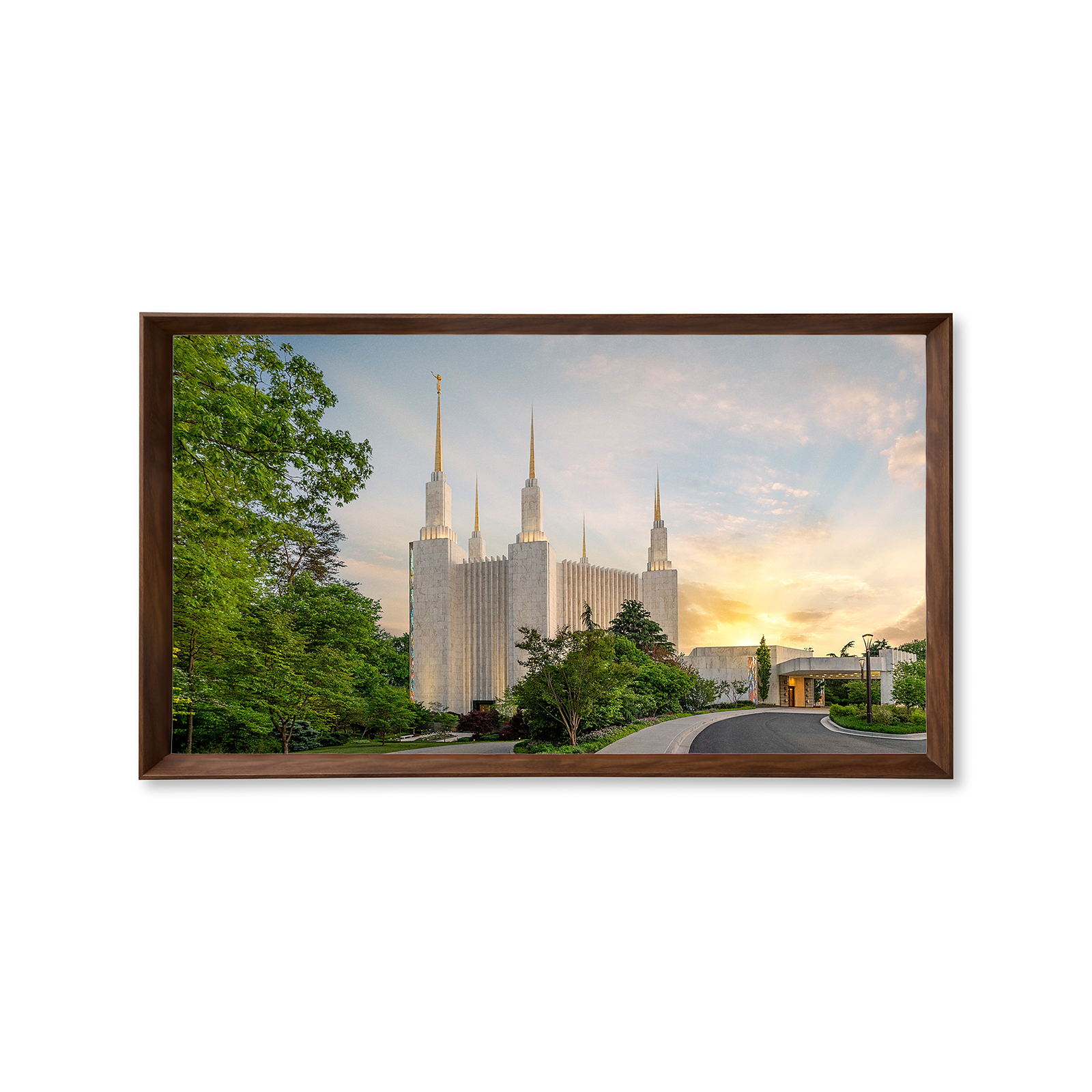 Washington, D.C. Temple - Fire of the Covenant Series (25x43 Framed Canvas Print)