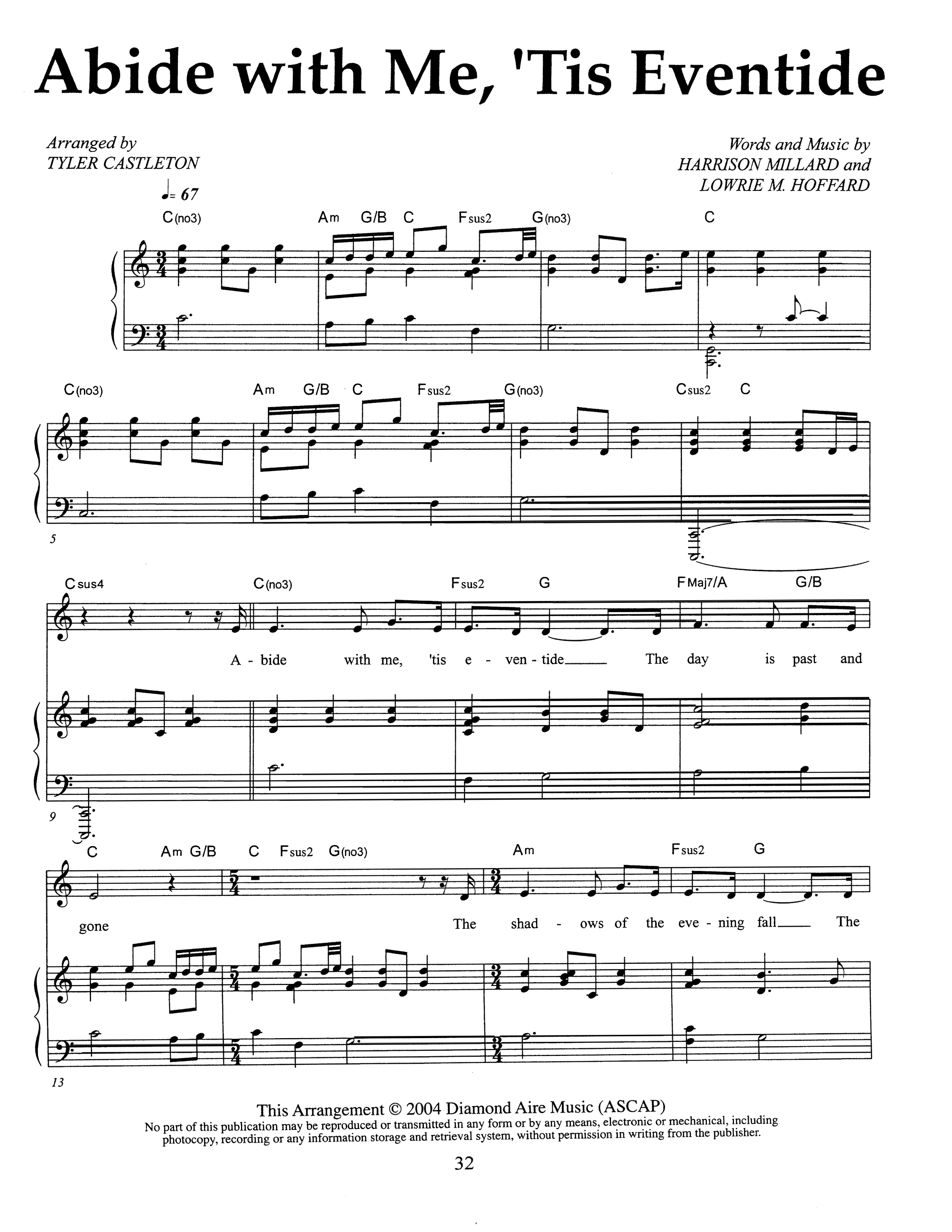 Abide With Me, &lsquo;Tis Eventide