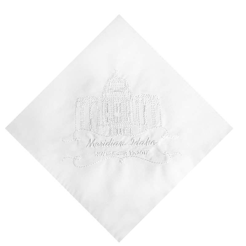 Meridian Idaho Temple Handkerchief