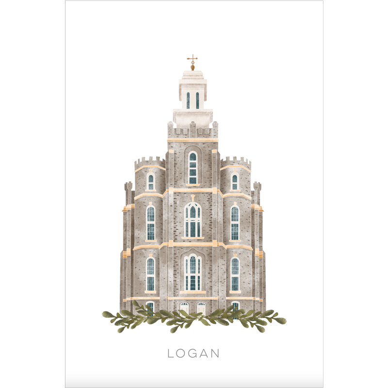 Logan Utah Temple (18x22 Framed Paper Print)