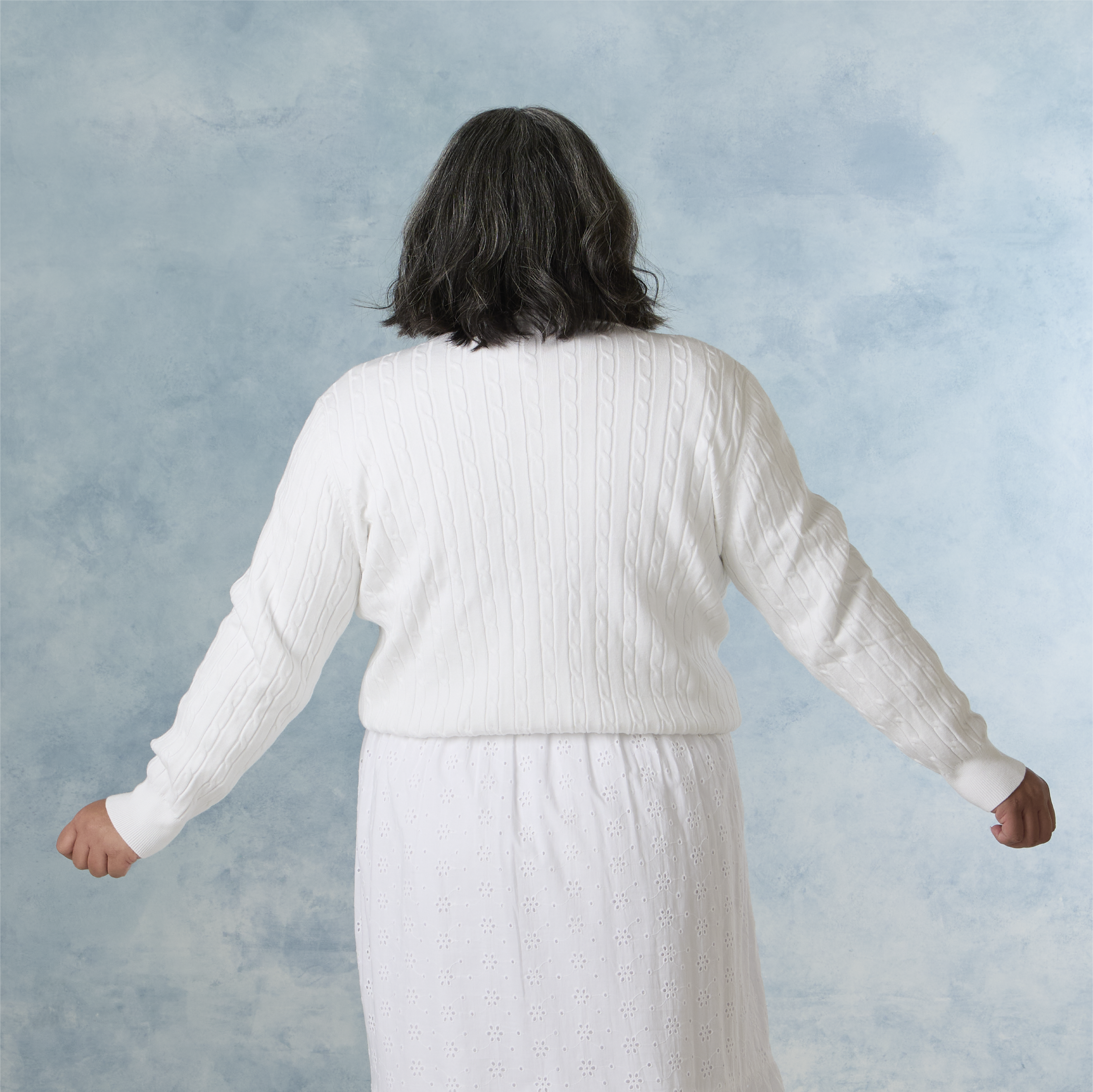 Clara White Temple Sweater, , large image number 5