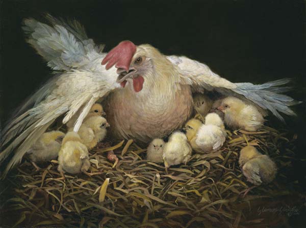 I Would Gather Thee 3x4 Print