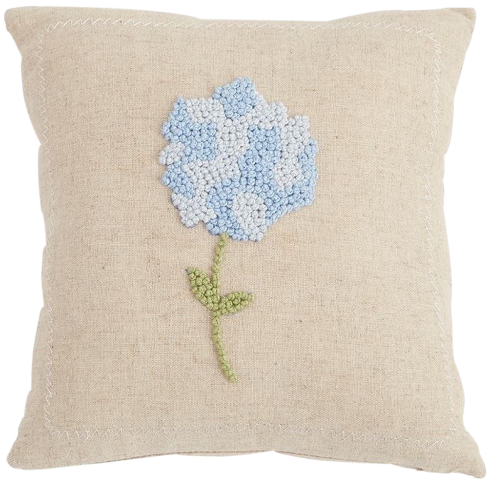 French Knot Hydrangea Pillow (9.5 x 9.5)