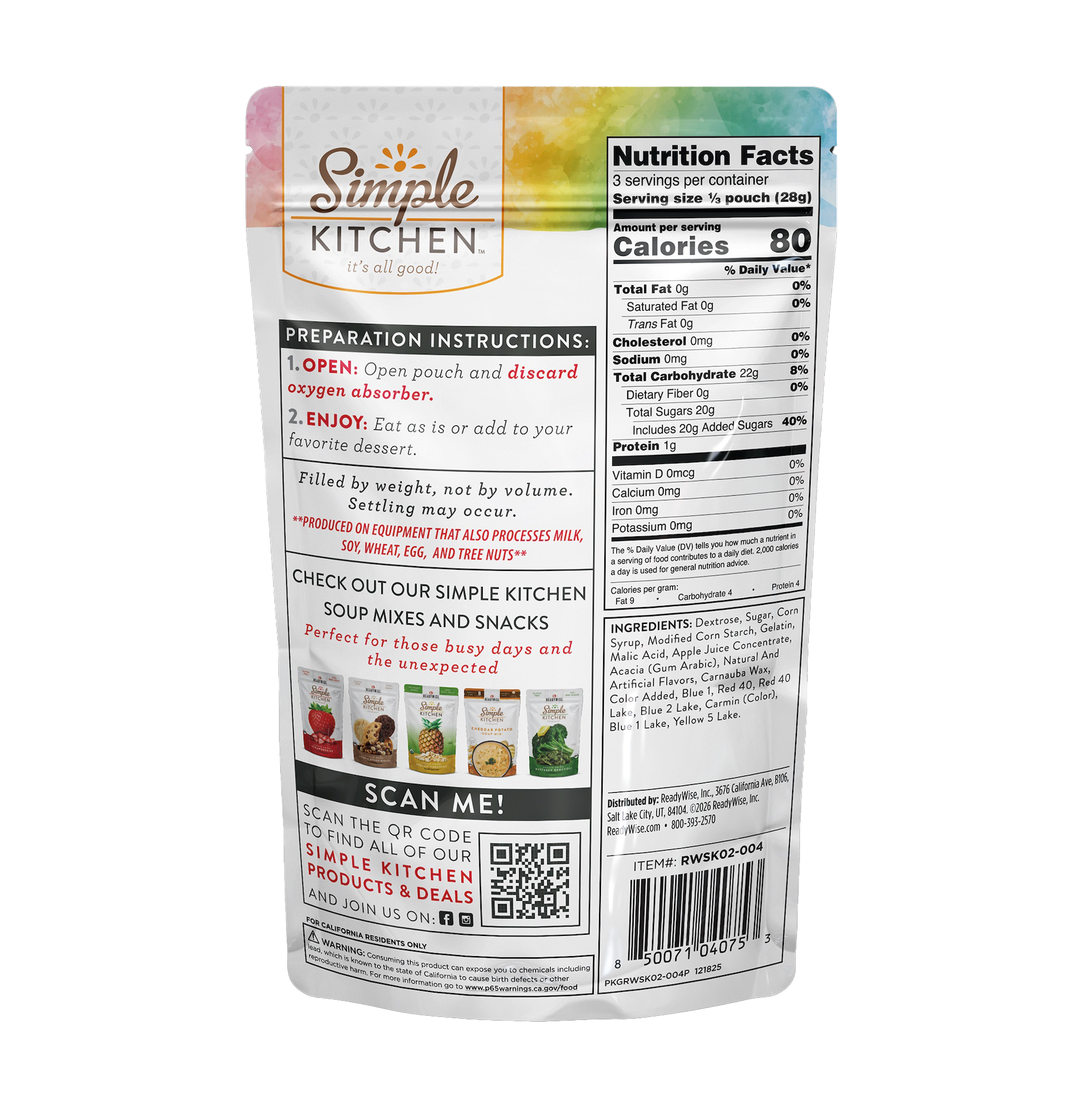 Simple Kitchen Cosmic Asteroids (Freeze-Dried Gummy Clusters) Single Pouch, , large image number 2