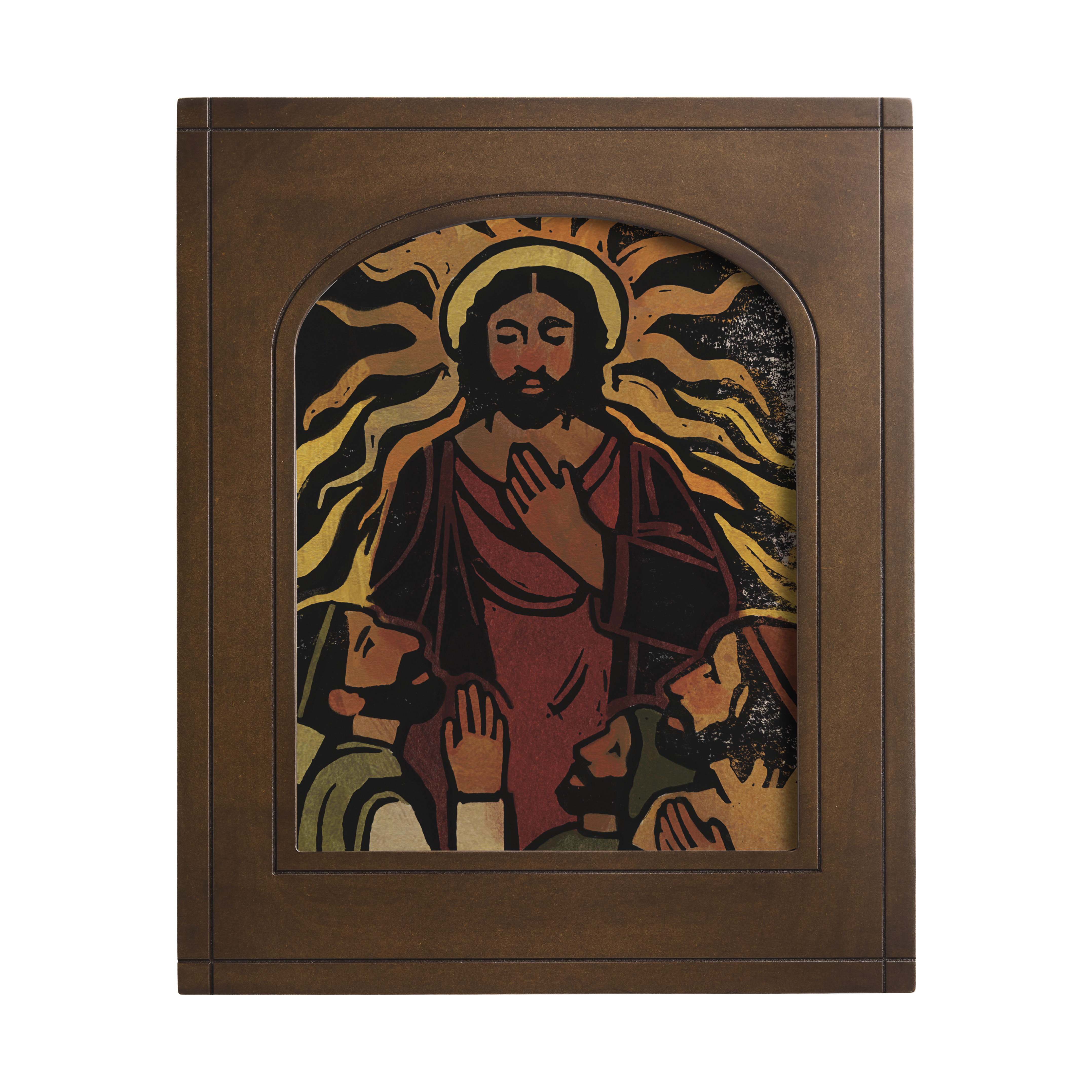 Transfiguration  (11x13 Brown Arched Framed Paper Print)