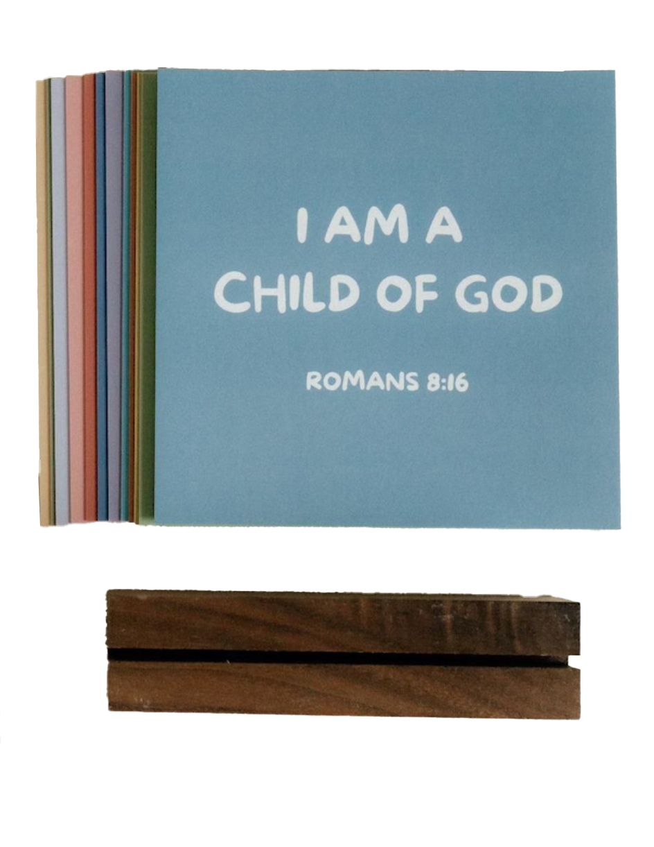 Kids Scripture Affirmation Card Set with Block, , large image number 0