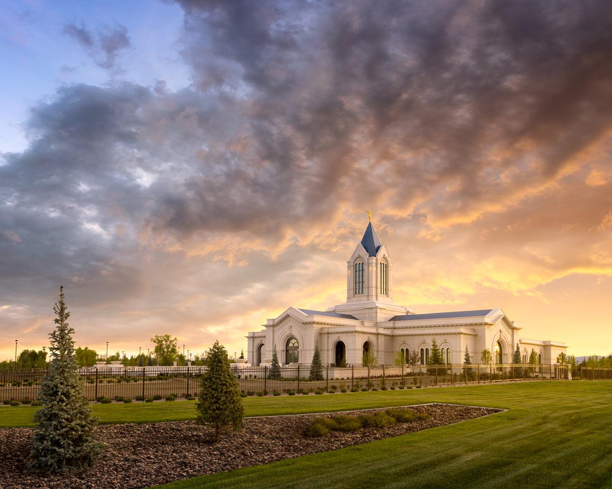 Fort Collins Temple, Sunset Print