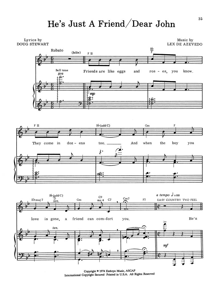 He's Just a Friend/Dear John