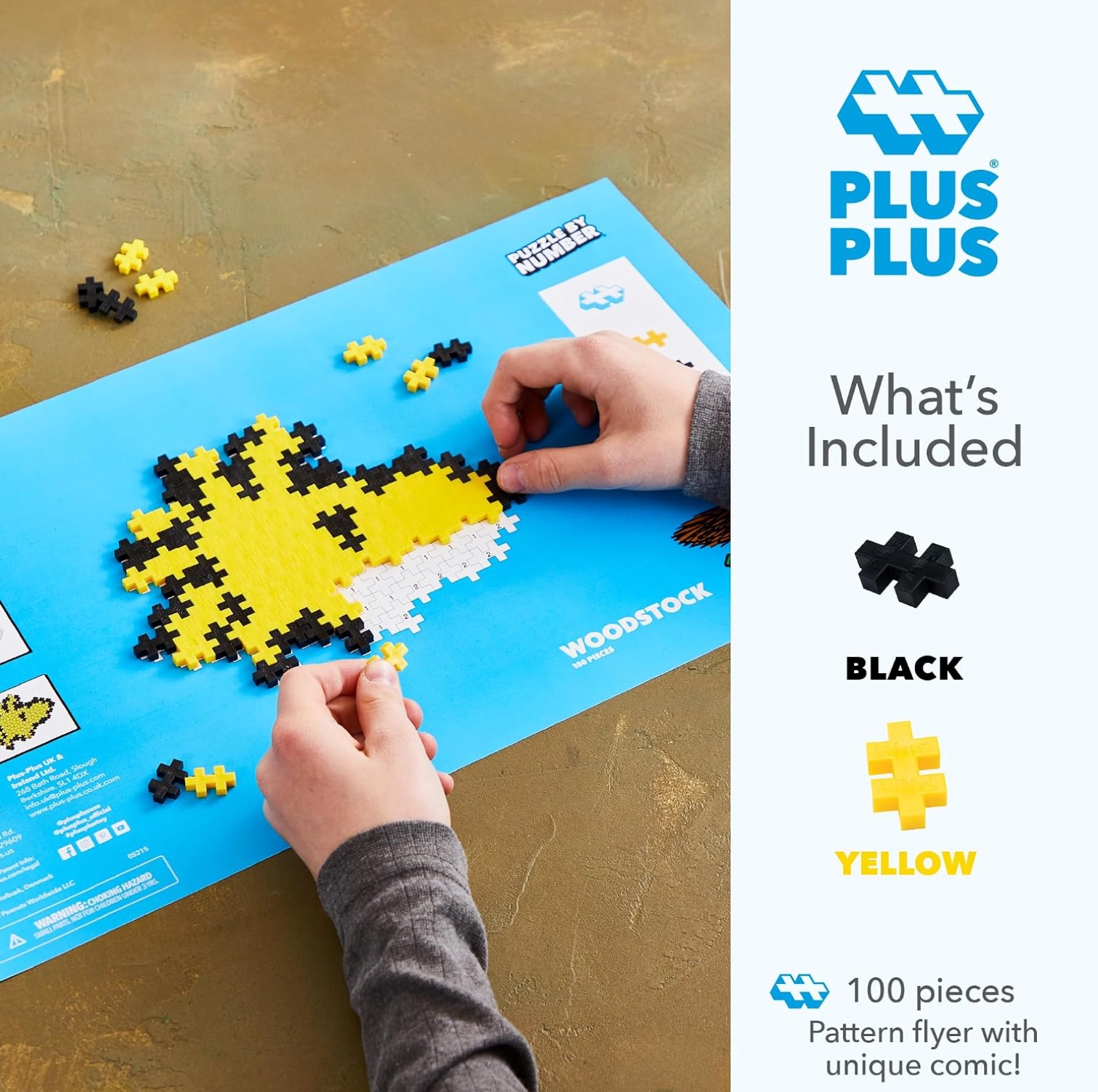 Plus Plus Woodstock 100 Piece Puzzle by Number, , large