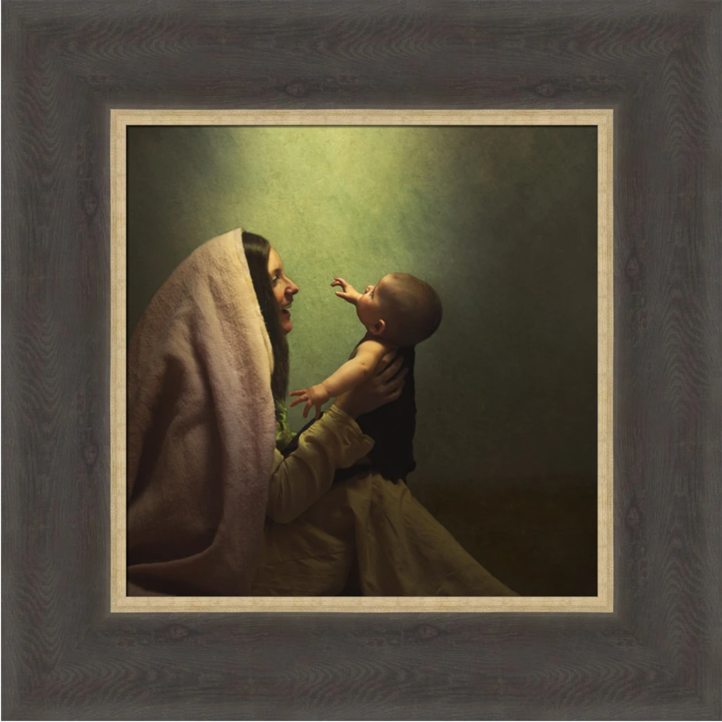 Unto Us A Son is Given (13x13 Framed Art)
